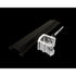 Solarpanel mit schwarzer (1) Montageschiene mit Metallklemme