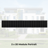 SL Rack Energywall FASSADENSYSTEM einlagig - 2 x 20 Module Portrait