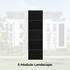 SL Rack Energywall FACADE SYSTEM single layer - 5 Modules Landscape