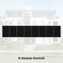 SL Rack Energywall FACADE SYSTEM single layer - 8 modules Portrait