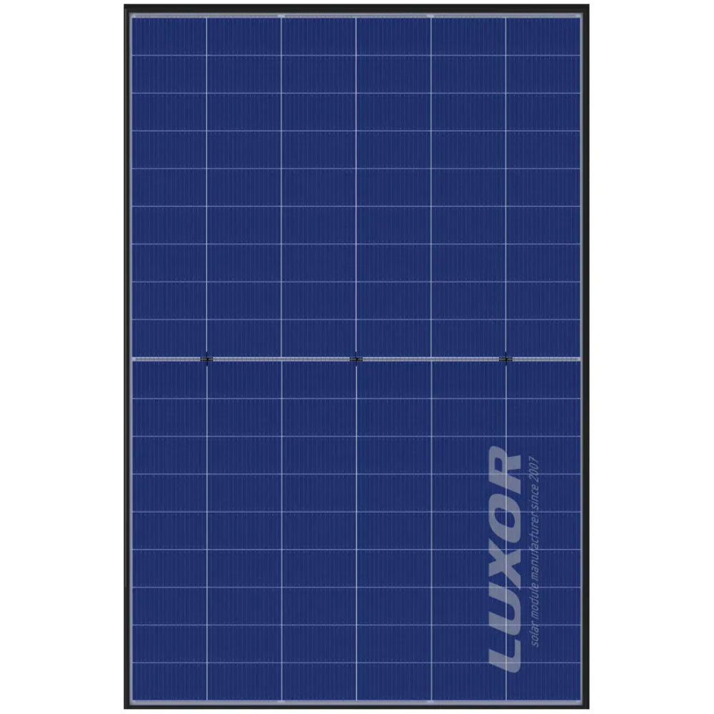 Luxor 445W Eco Line N-Type HJT Glas-Glas Bifacial Black Frame White Mesh
