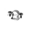 Morsetto distanziatore per tubi in alluminio PIPELIFE chiuso Ø40mm