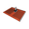 SL Rack Alpha plate, colour brick red RAL 8004, flexible roof replacement tile including roof connection, 430 mm covering length