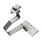 Gancio per tetto SL Rack SL A2-55, in acciaio inox, altezza 55 mm, inclusa combinazione di morsetti orizzontali
