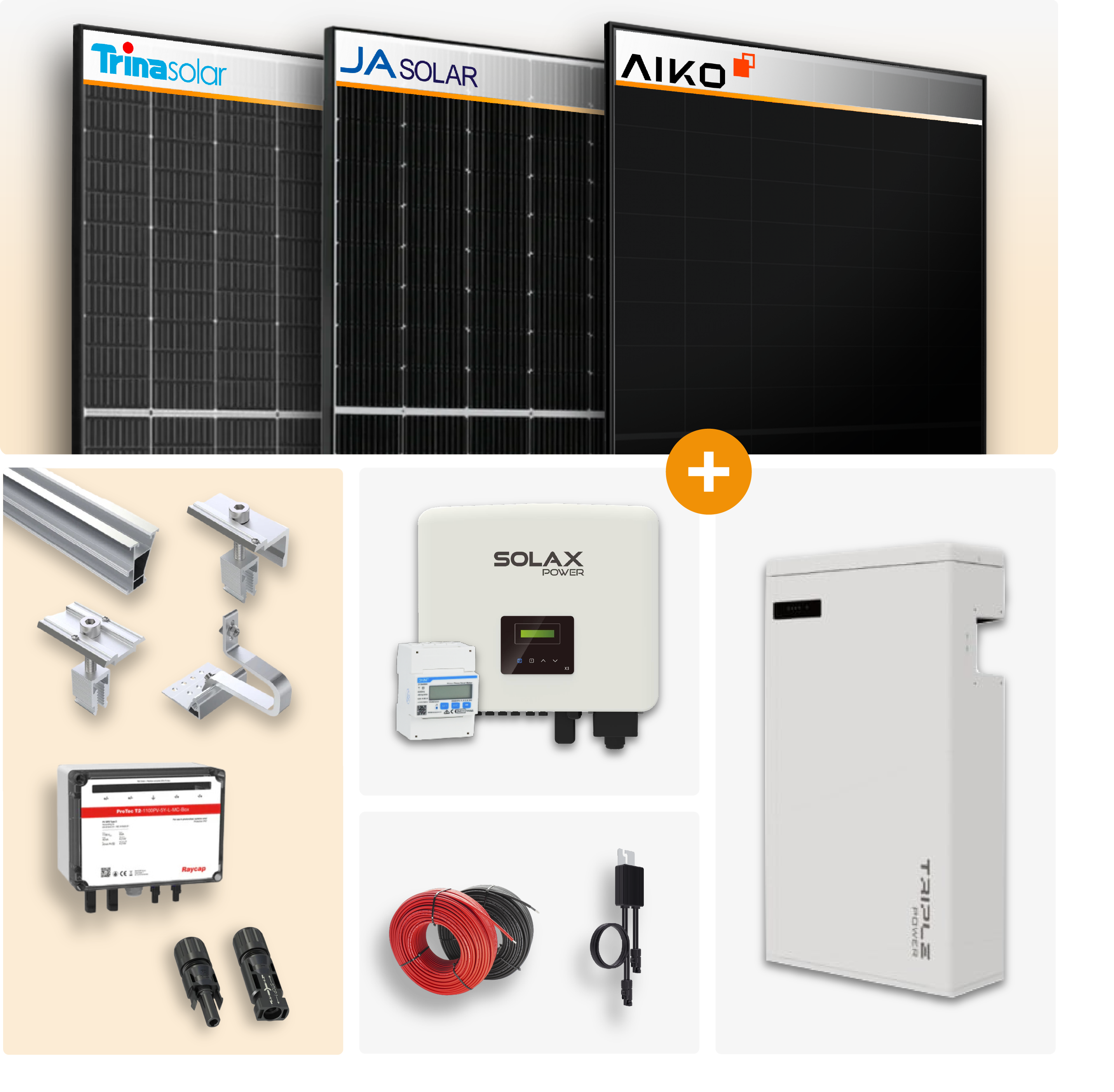 Impianto fotovoltaico SOLAX POWER 5-15 kWp set completo